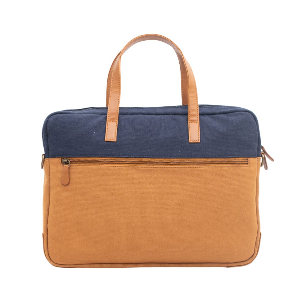 Oliver Laptop Sling Bag- Khakhi With Navy Blue-7.2L